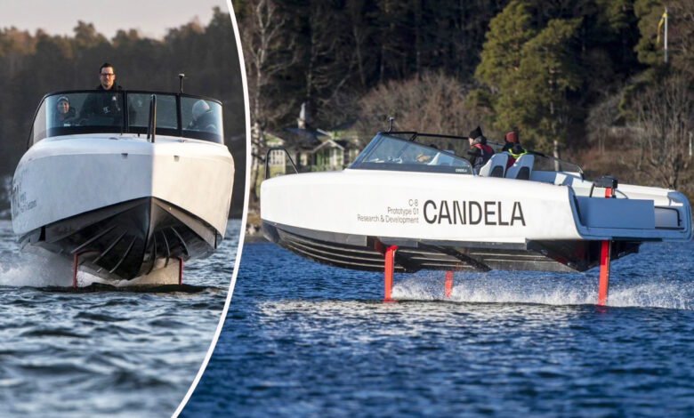 Le bateau électrique à foil Candela C8