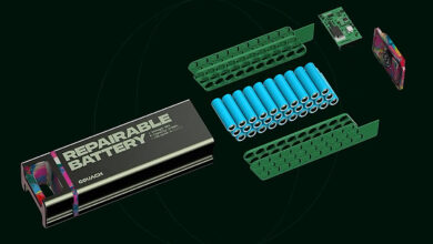 L'intérieur de la batterie électrique réparable