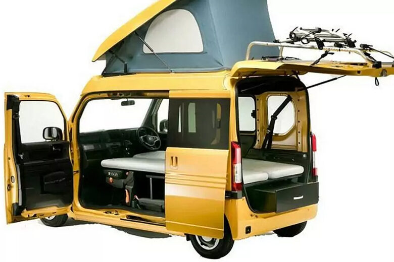 Honda N-Van Compo - Le plus petit camping-car jaune du monde