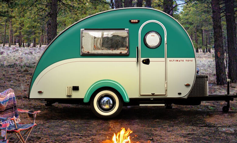 Une caravane Teardrop vintage