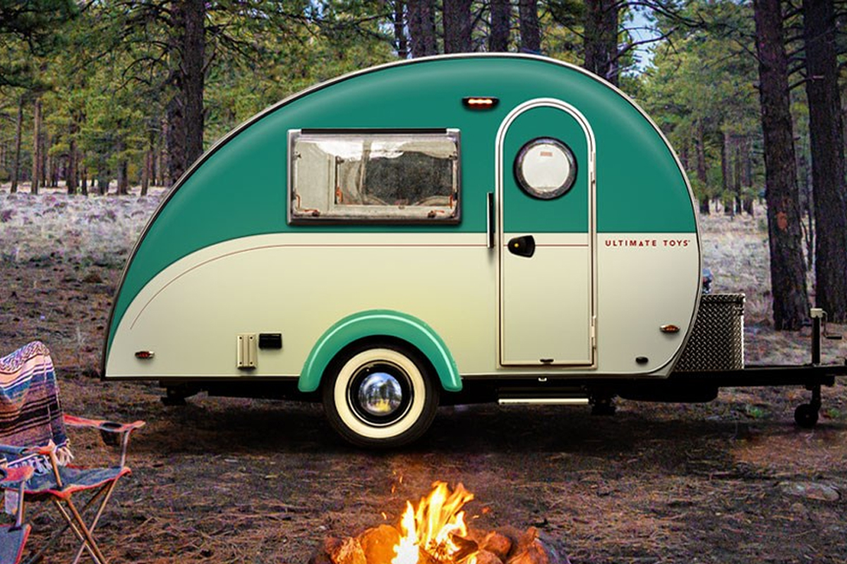 Une caravane Teardrop vintage