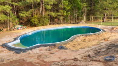 construction d'une piscine pleine