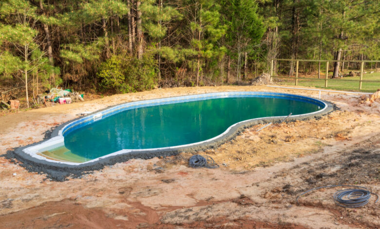 construction d'une piscine pleine