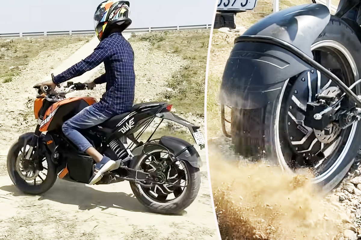 Un KTM Duke transformée en moto électrique très puissante