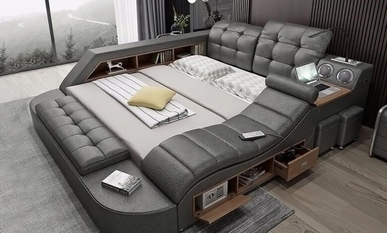 Un lit king Size connecté
