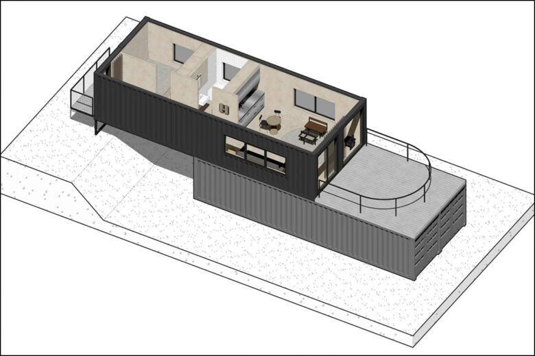 Le plan de la maison container