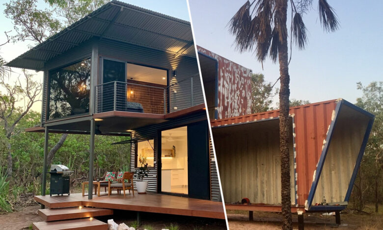 Une maison container à deux étages