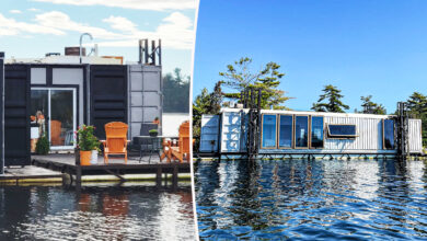 Des maisons containers flottantes