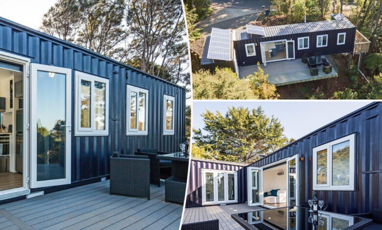 Une maison container dans la foret