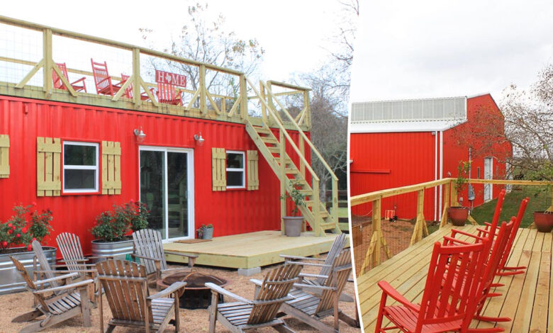 Une maison container avec terrasse