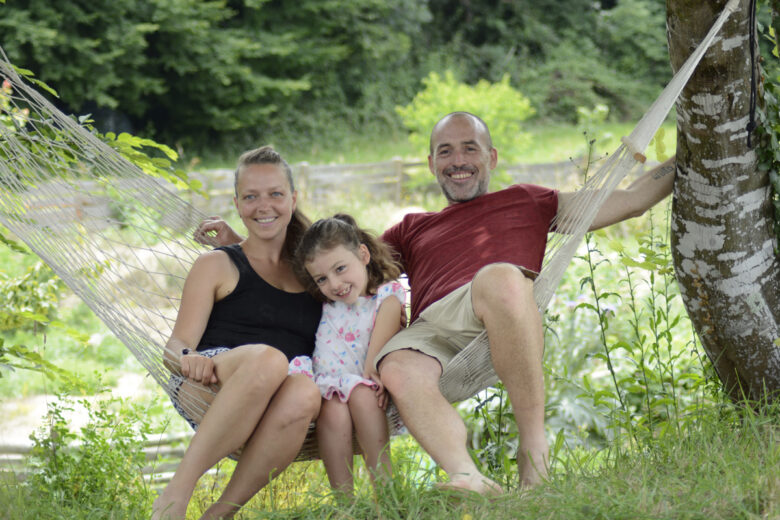 La famille sur un hamac