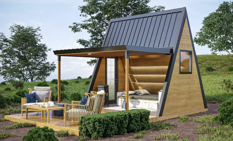 Le toit de cette maison s'ouvre pour se transformer en pergola