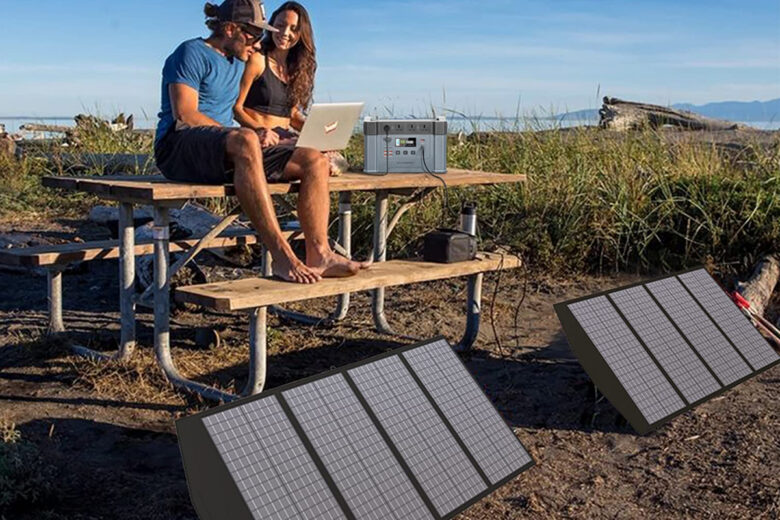 des panneaux solaires portables