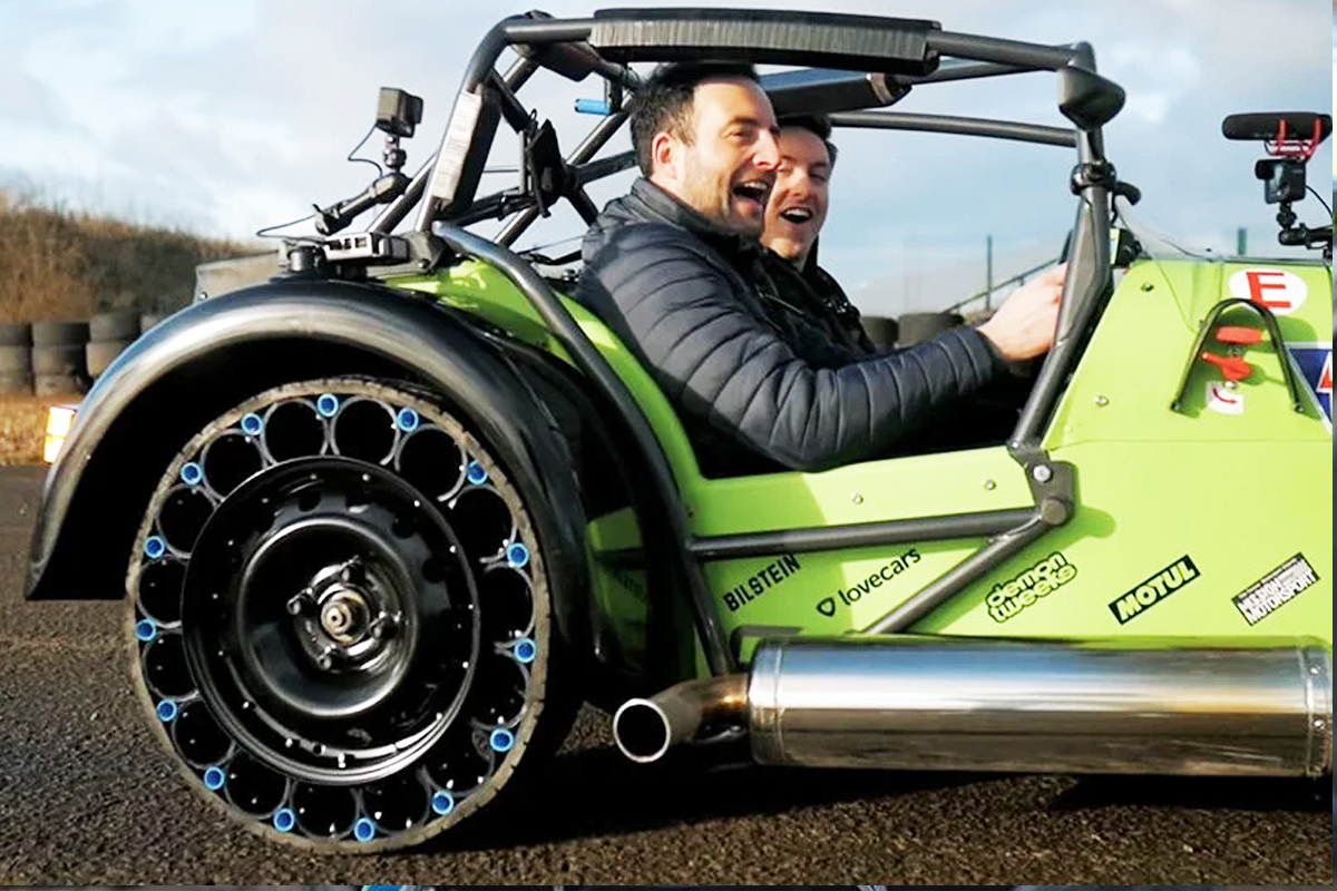 Un pneu increvable sur une voiture