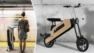 Un scooter électrique pliant