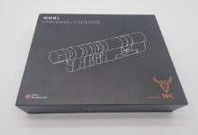 Le packaging du Cylindre universel Nuki - un cylindre de serrure haute sécurité