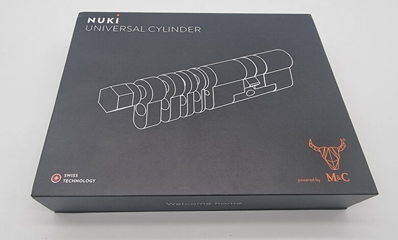 Le packaging du Cylindre universel Nuki - un cylindre de serrure haute sécurité