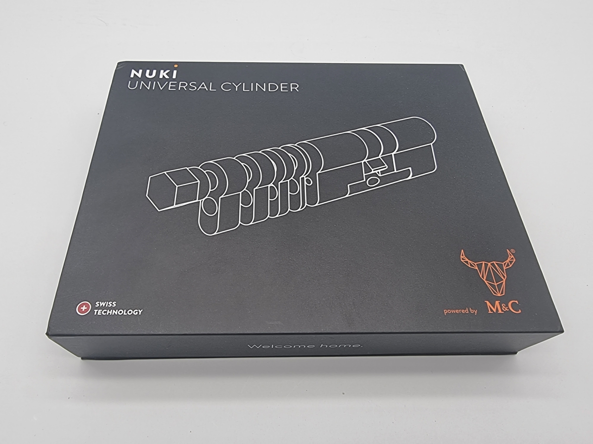 Le packaging du Cylindre universel Nuki - un cylindre de serrure haute sécurité