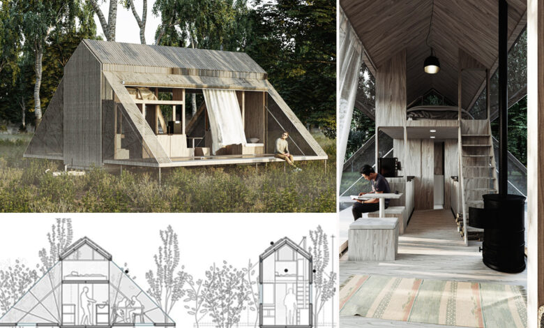 Une Tiny House qui se transforme en maison en A