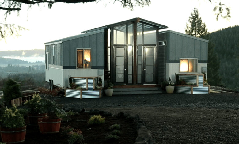 La double Tiny House avec véranda