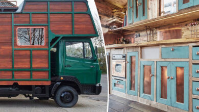 Un camion de transport de chevaux transformé en maison