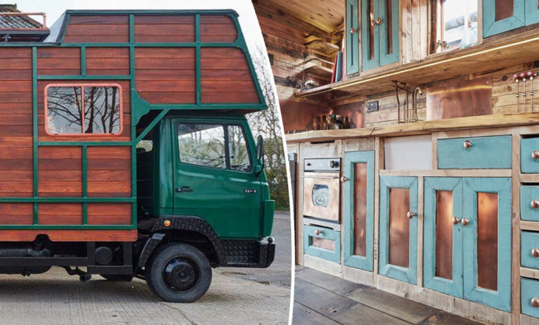 Un camion de transport de chevaux transformé en maison