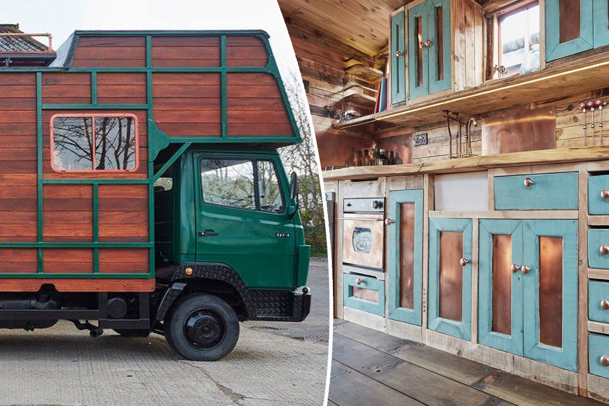 Un camion de transport de chevaux transformé en maison