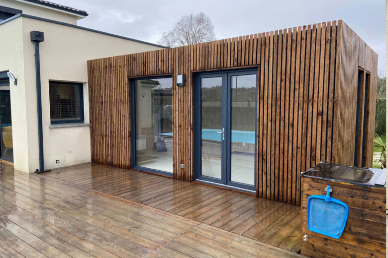 Une extension de maison en bois