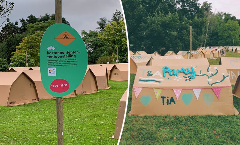 Une tente en carton pour les festivals