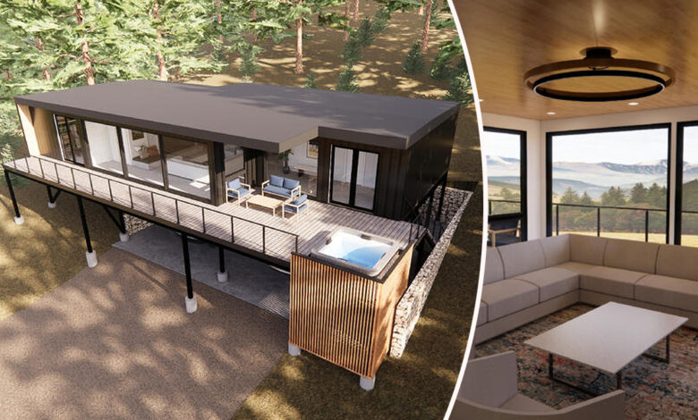 Une grande maison container