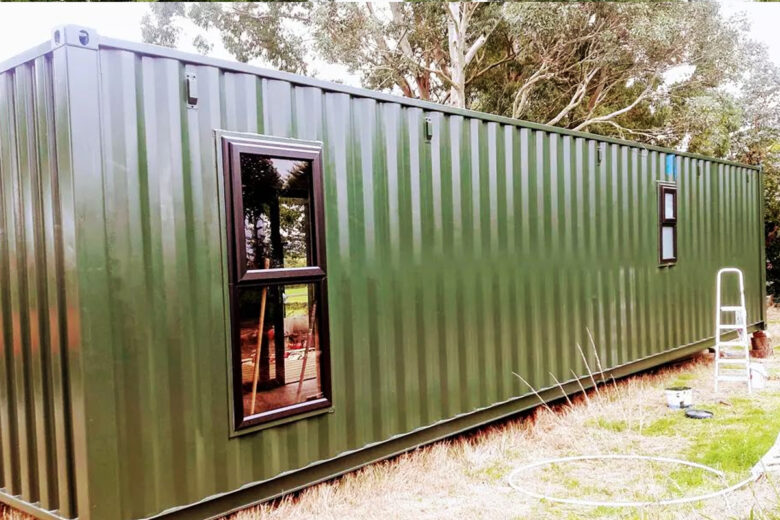 Une maison container verte