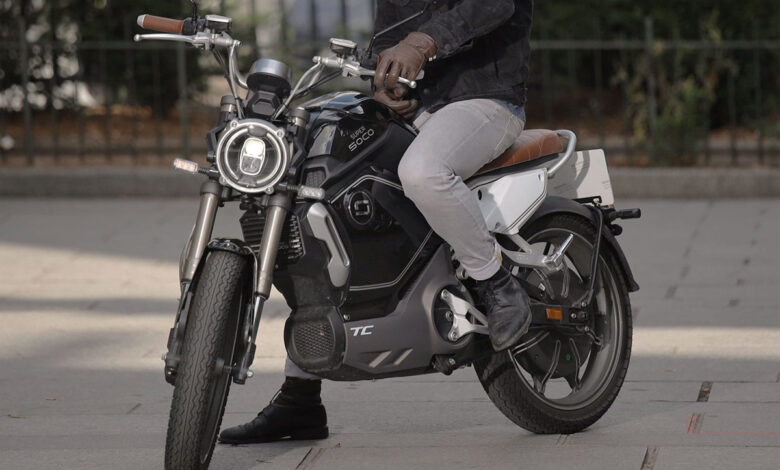 La moto électrique SUPER SOCO TC