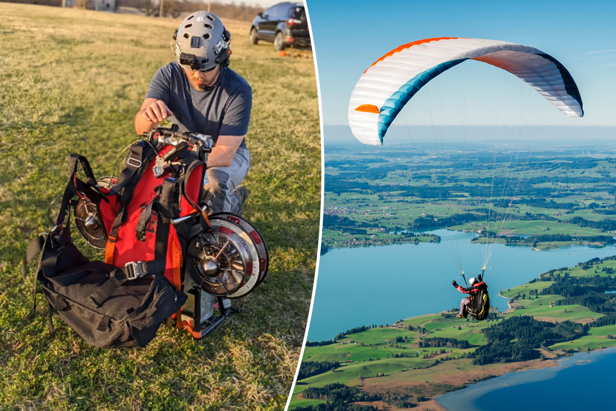 Un double moteur pour parapente