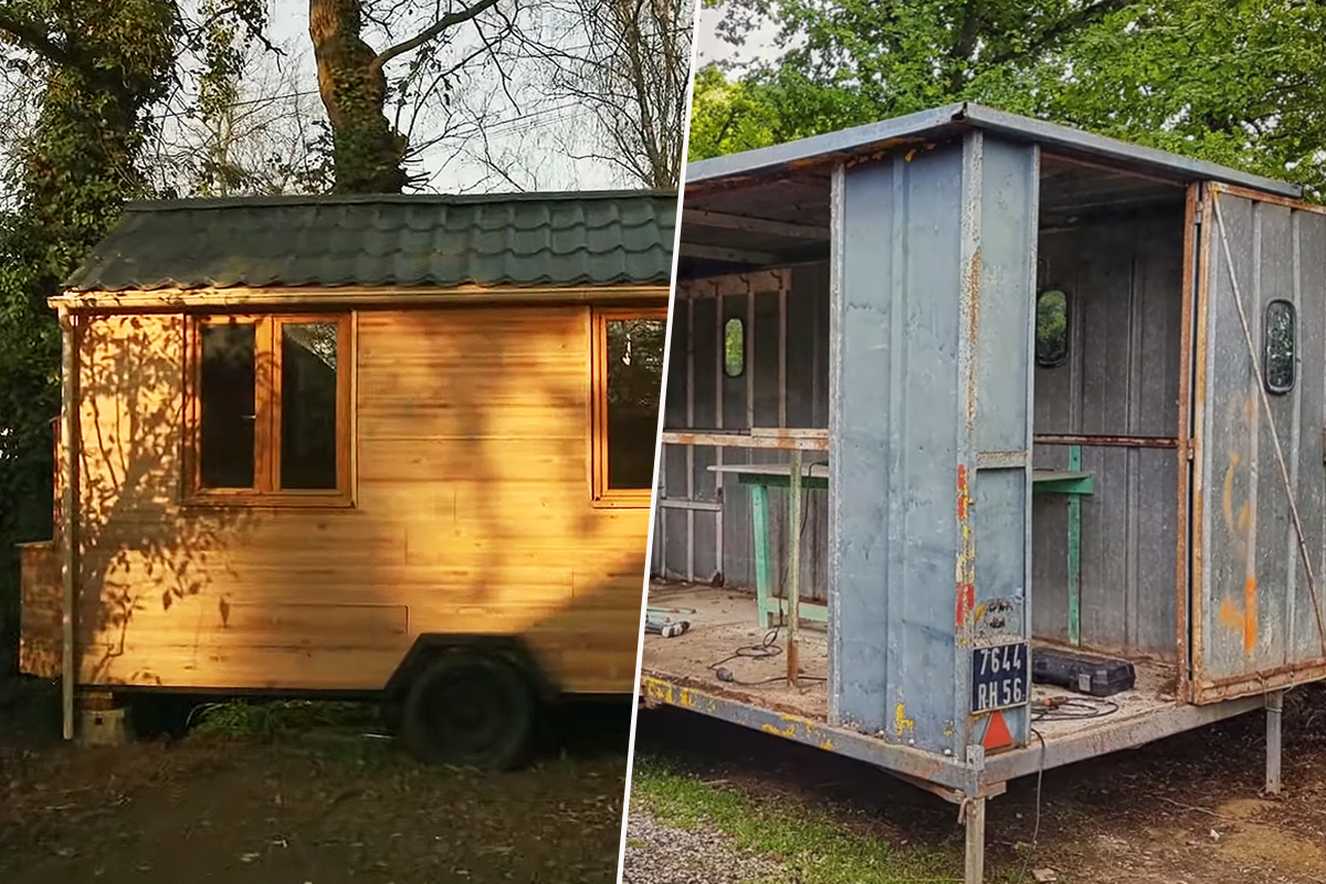 Une Tiny House transformée en cabane de chantier