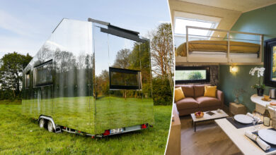 Une Tiny House avec miroirs invisible