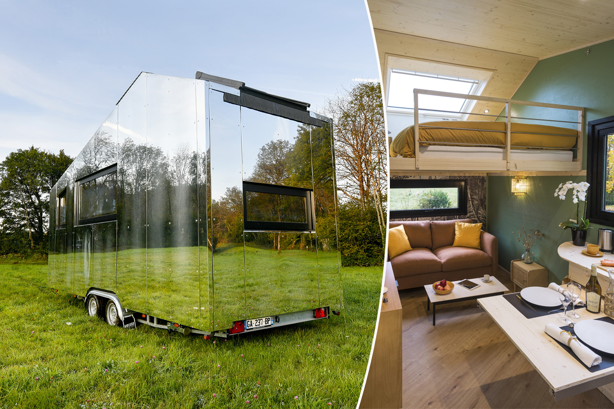 Une Tiny House avec miroirs invisible