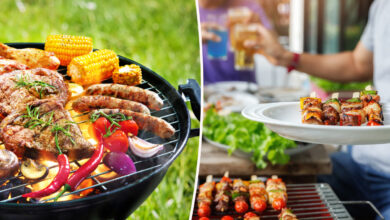 Un barbecue dans le jardin