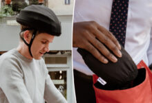 un casque gonflable pour cycliste