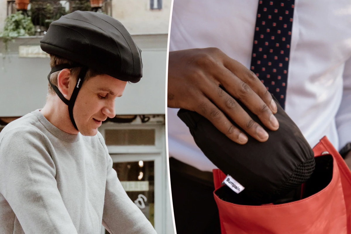 un casque gonflable pour cycliste