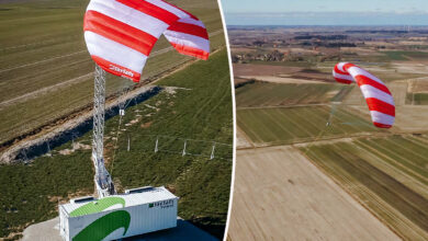 Une éolienne volante