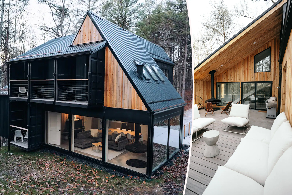 Une magnifique maison container noire