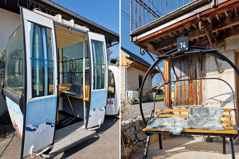 Des cabines de ski transformées en mobilier