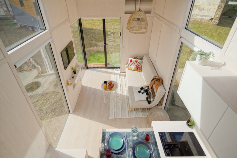 L'intérieur de la Tiny House Hoummi