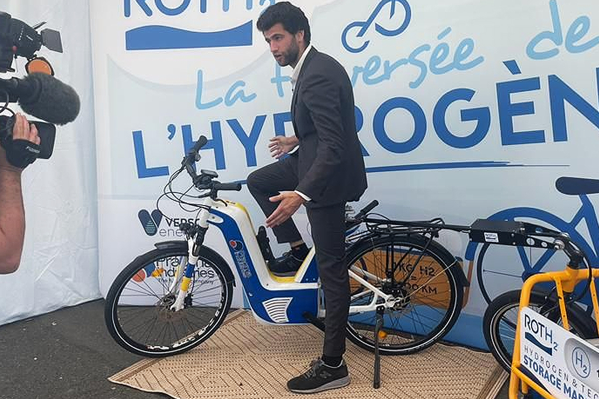 un vélo à hydrogène