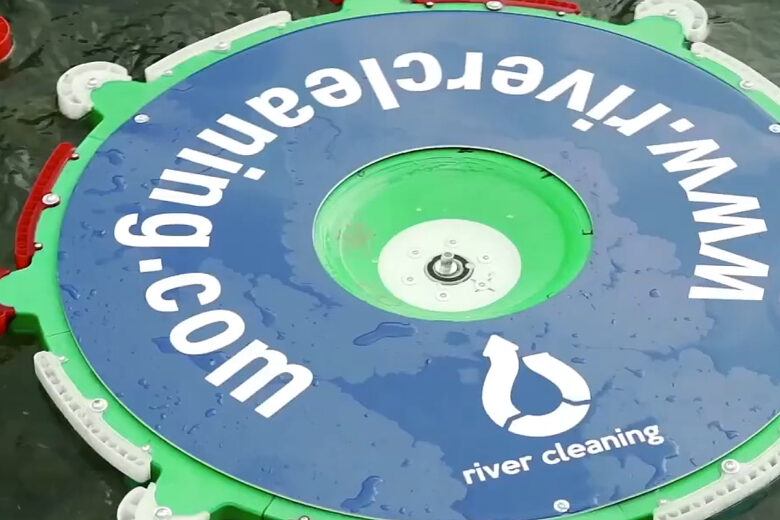 Close-up of a River Cleaning buoy