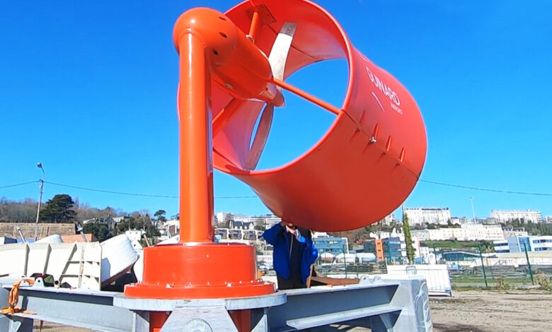 L'hydrolienne Poseide 154 au sol