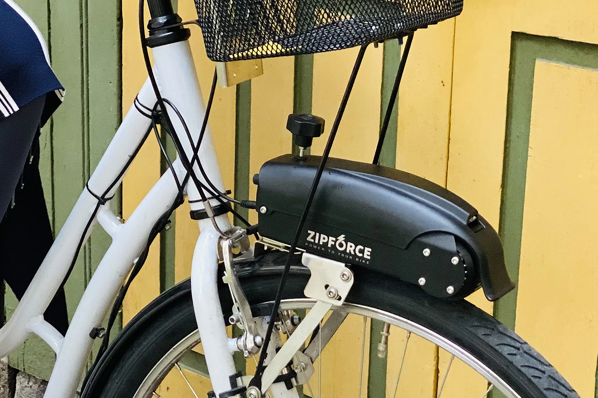 le kit de conversion Zipforce monté sur un vélo