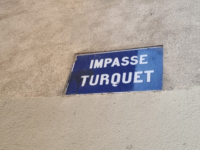 plaque de rue impasse Turquet à Lyon