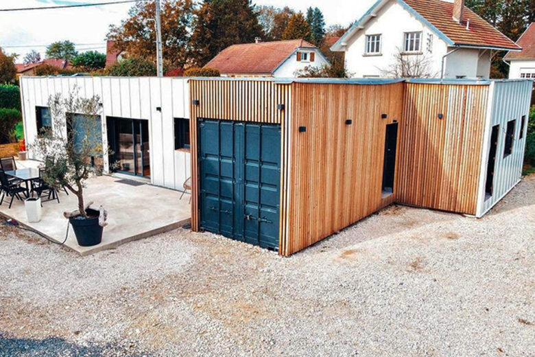 la maison container blanche de Capucine et Florent