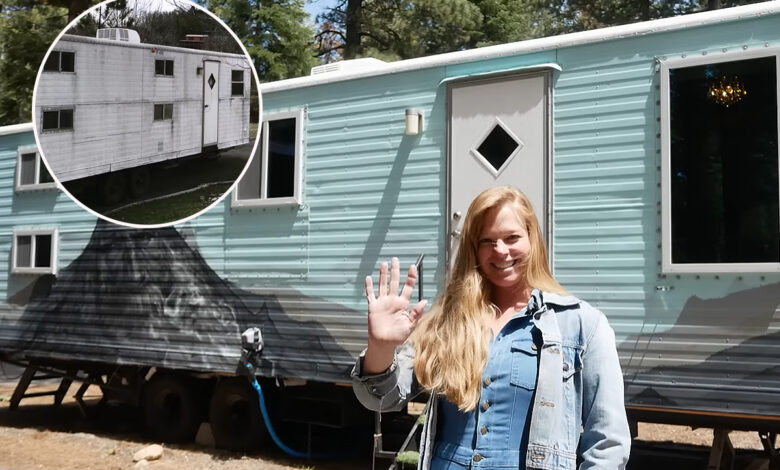 Une femme a complètement rénové un mobil home